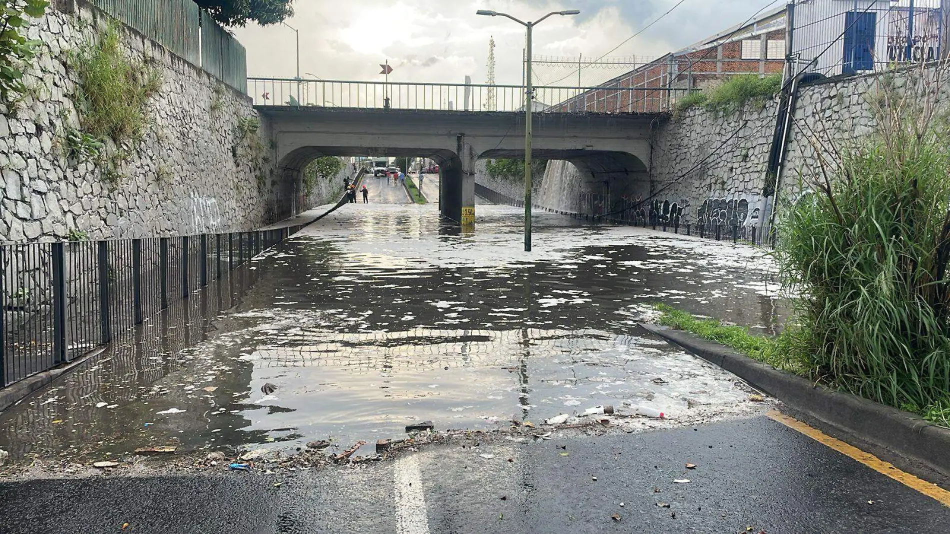 Inundación paso a desnivel Washington